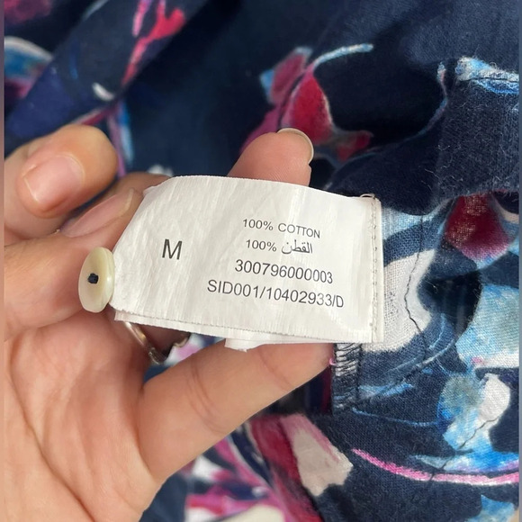 Bombay Paisley Floral Cotton Button Down Tunic Dress Women’s Medium - Picture 7 of 11